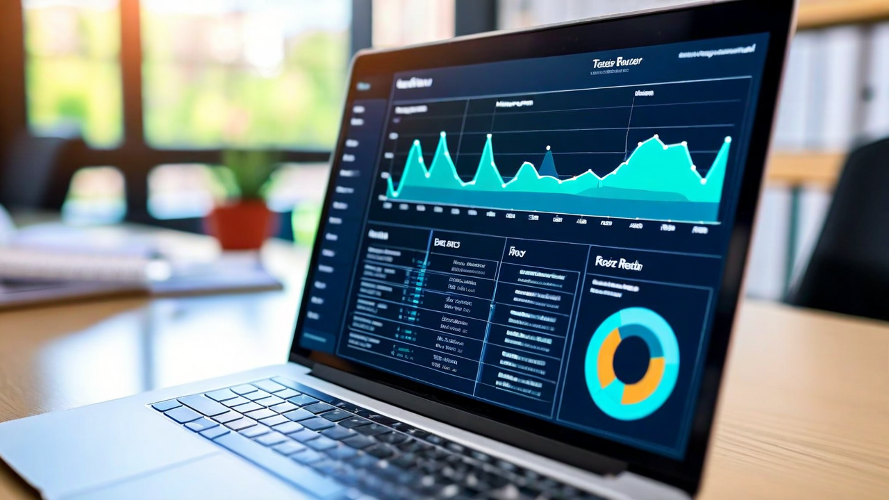 Blog article image — — close-up of teacher looking at a laptop dashboard with data visualizations